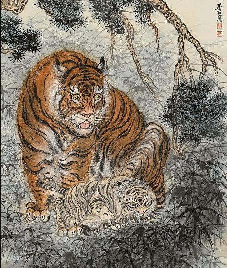 画虎大师张善孖画虎图赏析