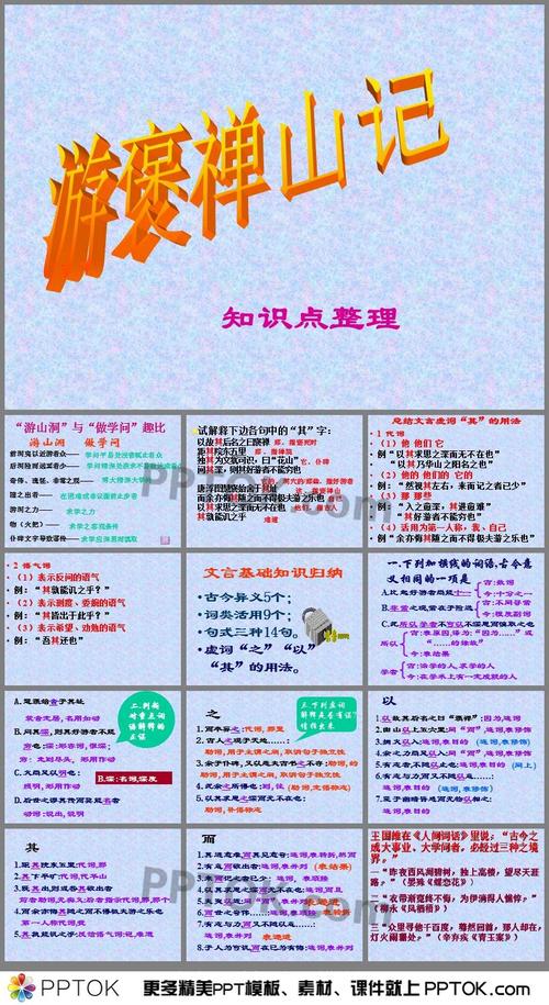 游褒禅山记知识点归纳总结-最全最实用ppt