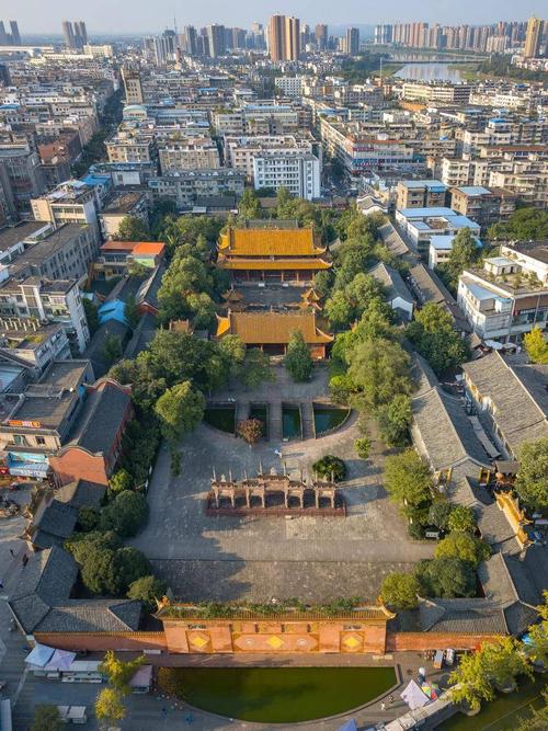图片|四川德阳文庙航拍· 图虫创意
