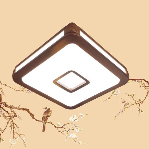 阿尼玛高档橡木中式灯具亚克力客厅餐厅卧室书房阳台led吸顶灯