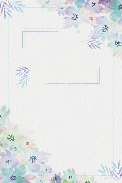 矢量小清新花卉夏季促销海报背景