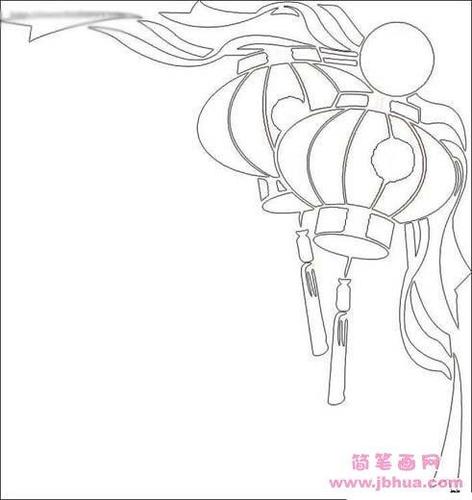 国庆节边框的简笔画