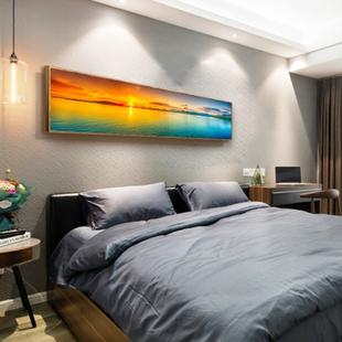 卧室房间装饰画现代简约客厅北欧摄影风景沙发背景墙画床头挂画