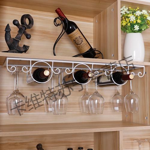 葡萄酒杯架倒挂家用高脚杯架悬挂酒架红酒杯架酒架置物架壁挂式顶尚