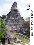 石头, guatemala, tikal, 楼梯, 金字塔