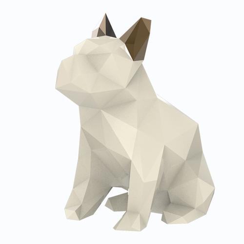 斗牛犬狗现代几何抽象原创雕塑室内软装饰艺术品工艺品礼品摆件