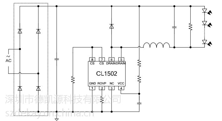集成电路(ic) 供应一级代理非隔离降压型 led 恒流驱动器cl1502   上