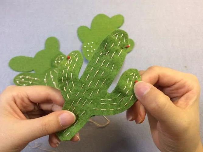 手工diythefrigg可爱柔软的仙人掌制作第13步