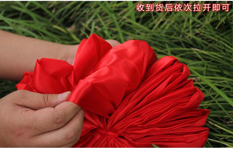 用品开业典礼剪彩红绣球颁奖创意中国风中式喜庆结婚车装饰绸布大红花