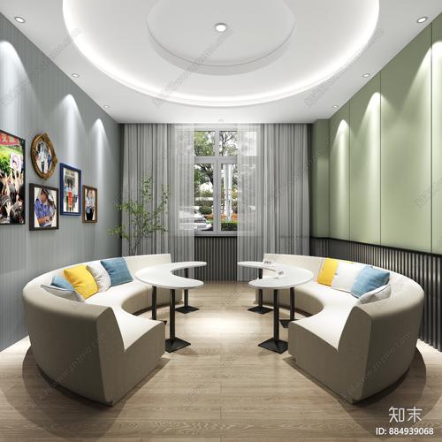 现代洽谈室3d模型下载