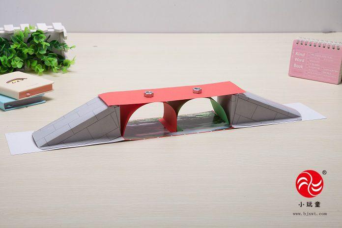 小玩童科技小制作少年宫科普培训器材-撘纸桥