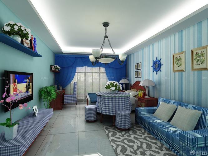 60平米小户型样板房客厅墙面颜色装修效果图