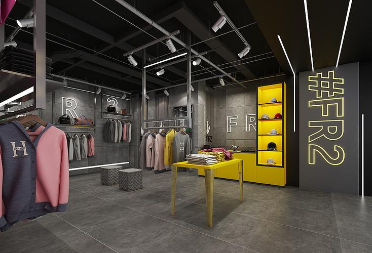 潮牌服装店面设计|空间|家装设计|对线建筑设计