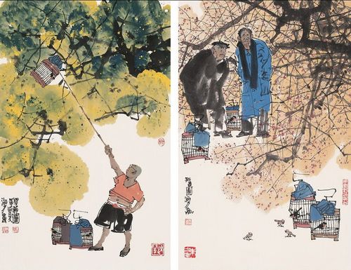 【引用】马海方水墨画 — 老北京百姓风情