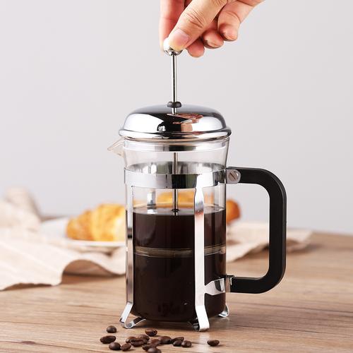 金美莱高硼硅法压壶 手冲咖啡壶 耐热玻璃花茶壶 家用