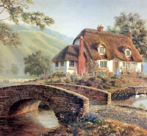 untitled,小屋,插画,乡间小屋,房子