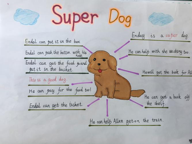 安阳市钢二路小学《科林英语》super dog思维导图优秀作品展
