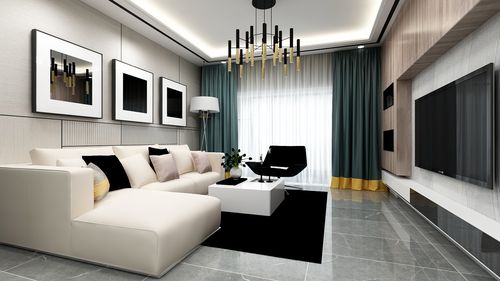 现代风客厅|空间|室内设计|粉色丸子 - 原创作品