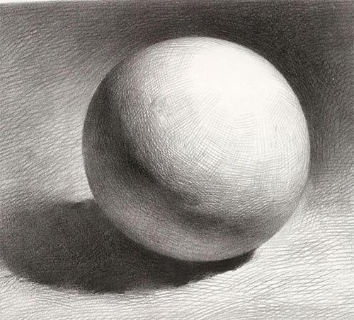 素描球体阴影画法图解