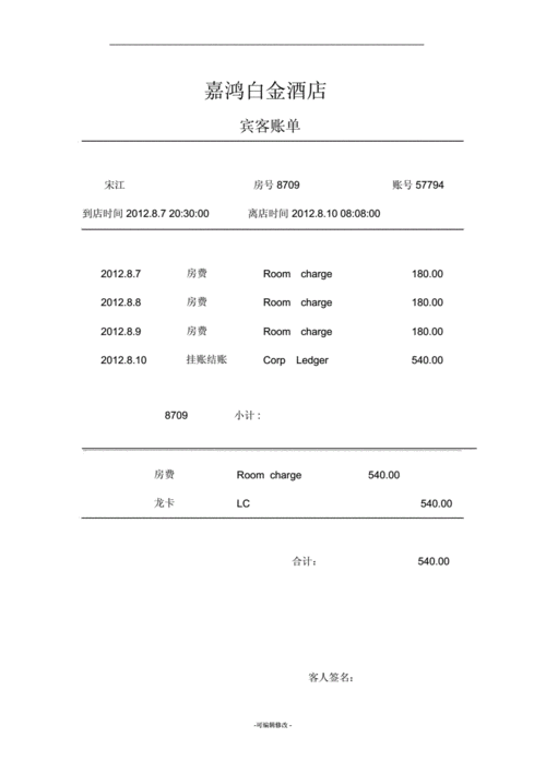 精品酒店水单.docx 3页