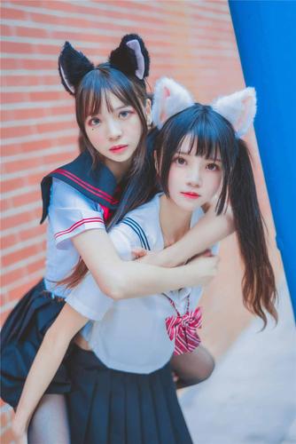 cosplay美少女人气少女桜桃喵&疯猫ss jk百合2系列写真