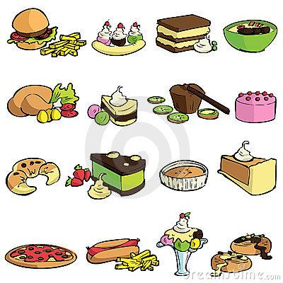 食物甜点简笔画可爱