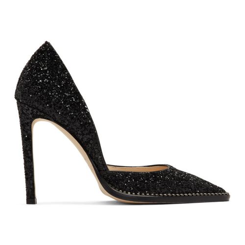 jimmy choo 黑色 babette 100 亮片高跟鞋