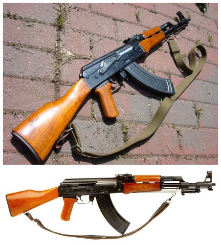 该冲锋枪的前身为前苏联ak-47突击步枪