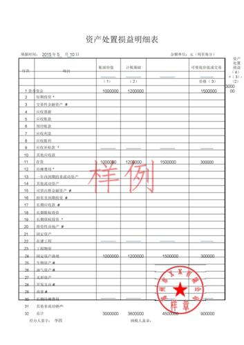 资产处置损益明细表--实用.docx 2页