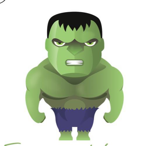 q版绿巨人简笔画可爱