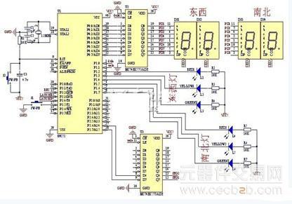 简易红绿灯的电路图