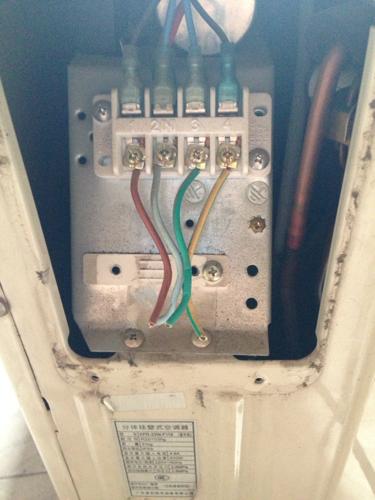 美的空调的线怎么接啊 上图 求帮助