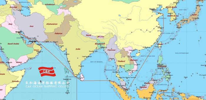 中国日本韩国/印度西部,巴基斯坦,伊朗,伊拉克,科威特,卡塔尔,沙特