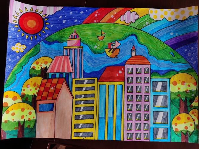 "同心绘淮北,让森林城市更美好"——刘桥中心小学举行绘画比赛