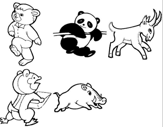 幼儿小班简笔画动物-动物大狂欢