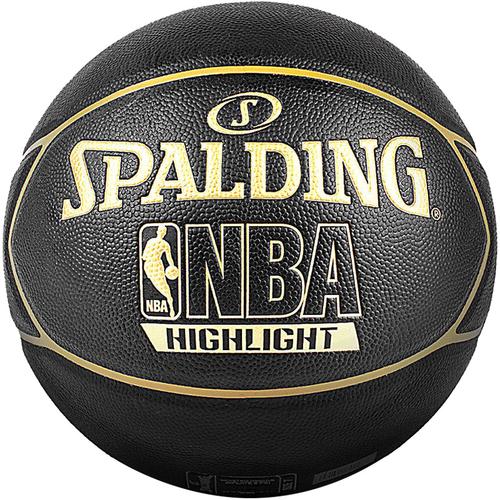 斯伯丁spaldinghighlight金色nbalogo室内室外pu篮球