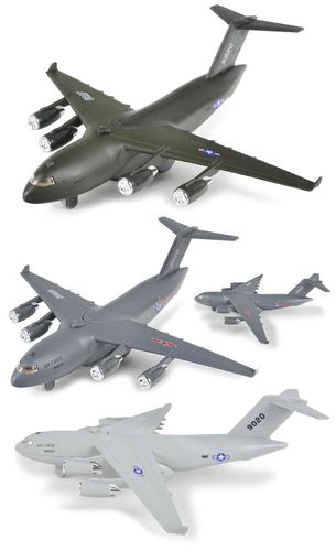 c17环球霸王运输机c130大力神合金飞机模型军事儿童玩具金属回力