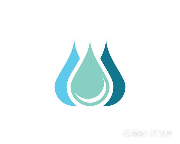 水滴矢量标志模板