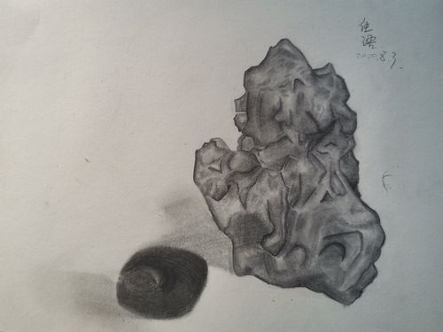 素描:石头