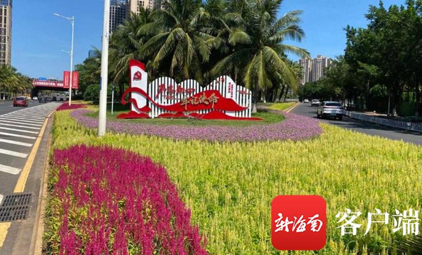 百花齐放迎建党百年海口投入75万盆鲜花摆花布景