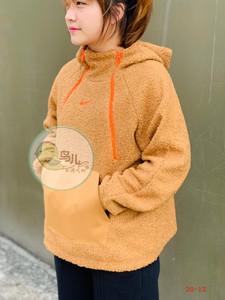鸟儿台湾代购nike 女子 半拉链连帽大钩子羊羔绒外套 dc5141-281