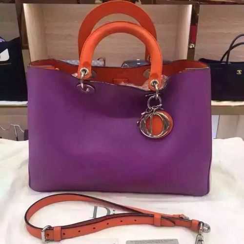 dior迪奥拼色女士手提包