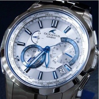 卡西欧oceanus系列 ocw-s1400pw-7ads太阳能电波男表
