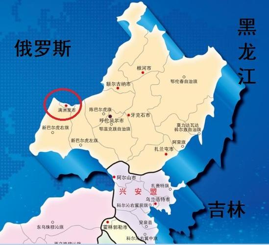 从上图看满洲里城市面积貌似很小,但其实也不算小,相当于上海那6个主