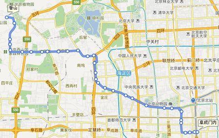 北京市714路公交车线路图(路经哪些站)?