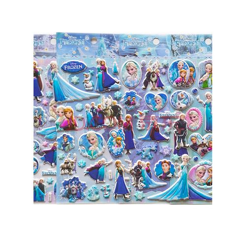 冰雪奇缘贴纸艾莎公主elsa儿童水晶贴贴纸冰雪女王爱莎钻石立体粘贴画