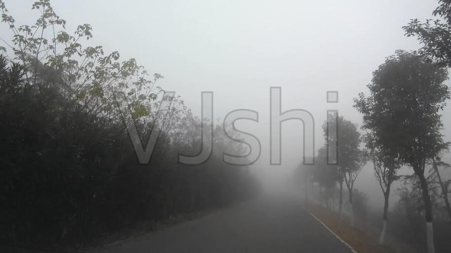 雾天开车延时摄影
