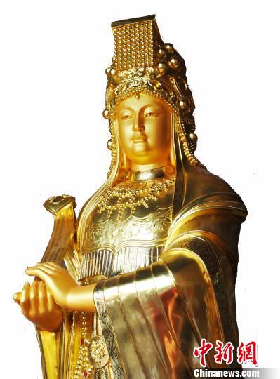 两岸共铸全球最大最重纯金妈祖像!