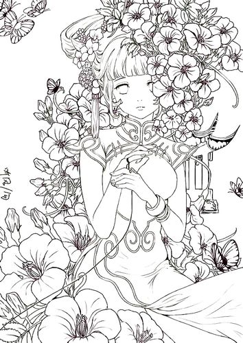 这套古装线描稿找了很久,终于找到了!分享给你,难得一