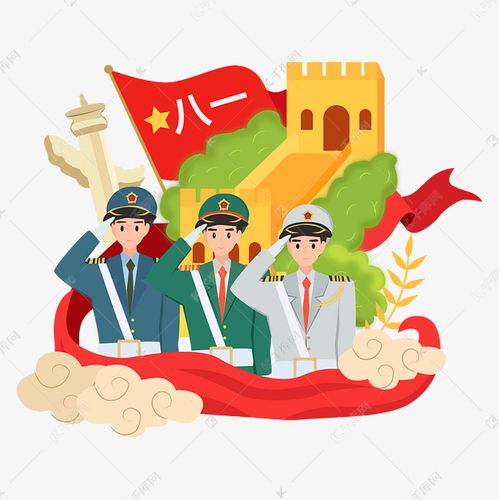 八一建军节长城海陆空三军素材图片免费下载-千库网